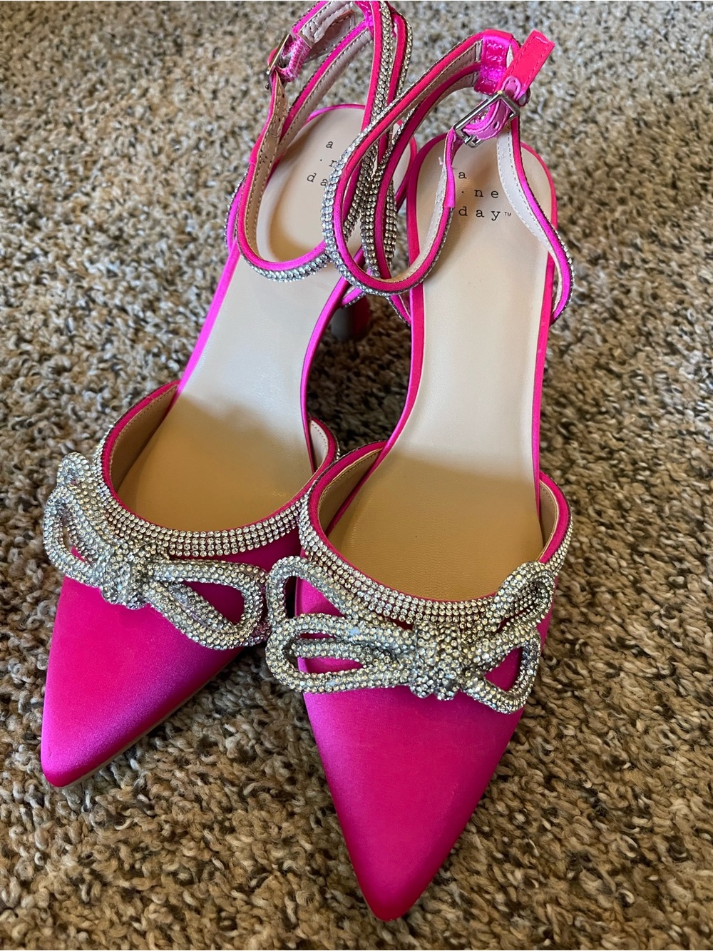 Pink Rhinestone Heels